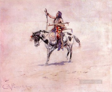 Indios americanos Painting - paz 1899 Charles Marion Russell Indios americanos